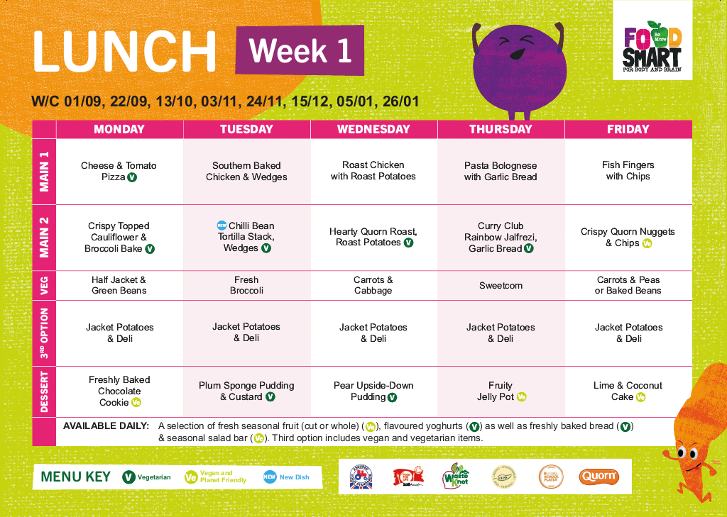 Stb lunch menu week 1