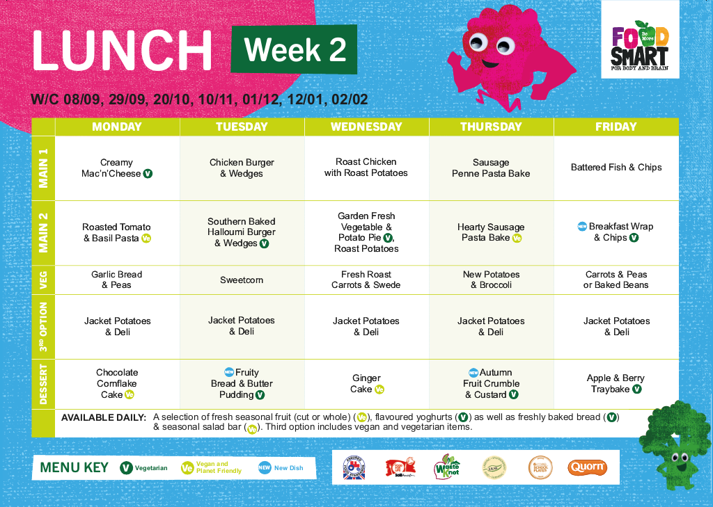 Stb lunch menu week 2