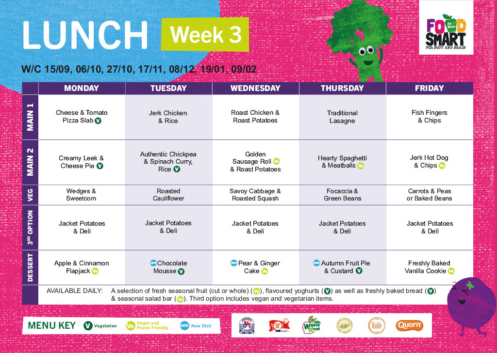Stb lunch menu week 3